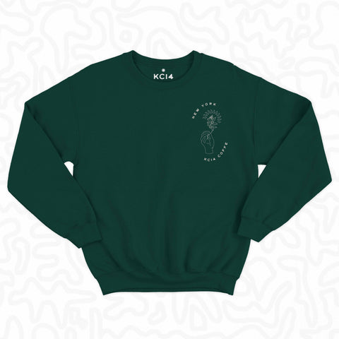 New York KC14 Coffee Crewneck Sweater