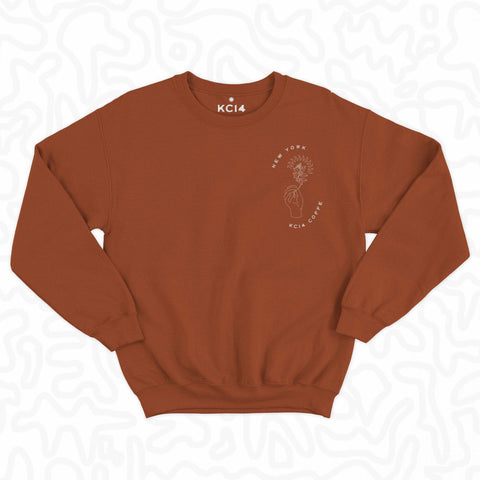 New York KC14 Coffee Crewneck Sweater